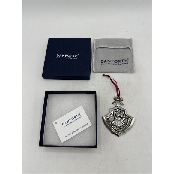 Danforth Pewter Nine Ladies Dancing Ornament Silver Tone 12 Days Of Christmas - Picture 1 of 11